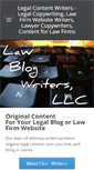 Mobile Screenshot of lawblogwriters.com