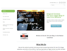 Tablet Screenshot of lawblogwriters.com